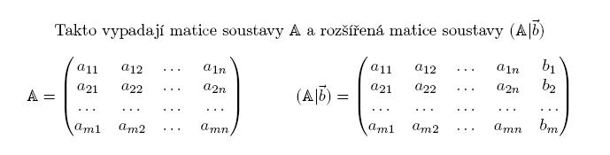 matice soustavy LAR