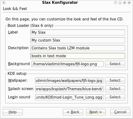 Slax Konfigurator - customizing look & feel